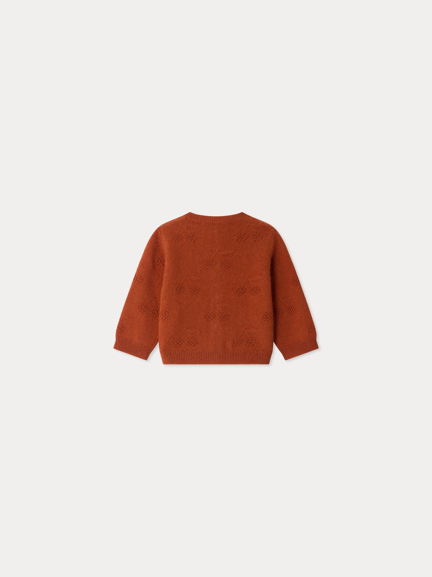 Tibile baby cardigan with cherries in cashmere