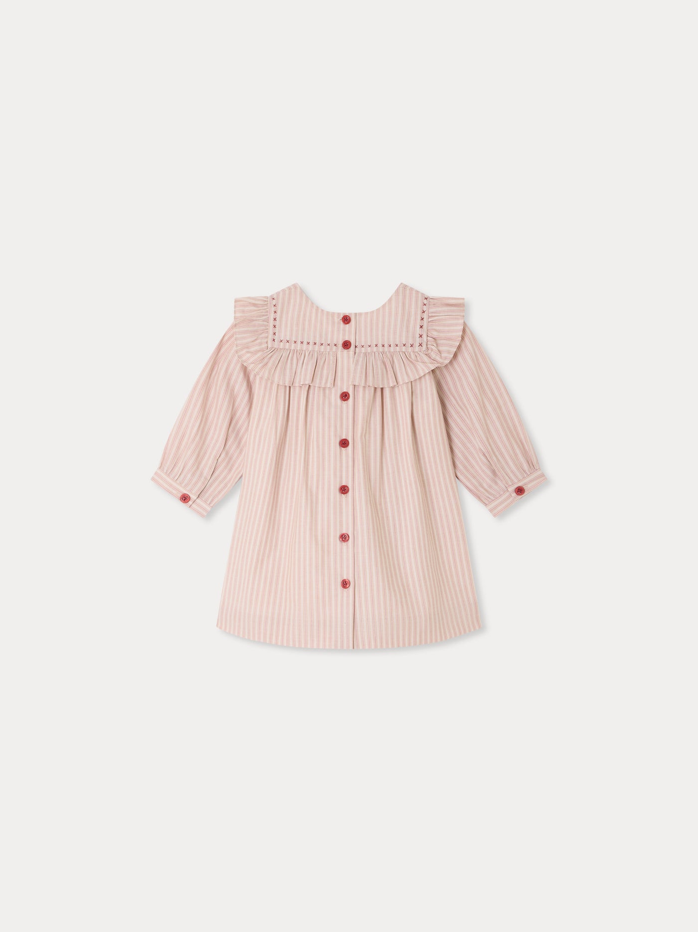 Meiki baby hand-embroidered dress in organic cotton
