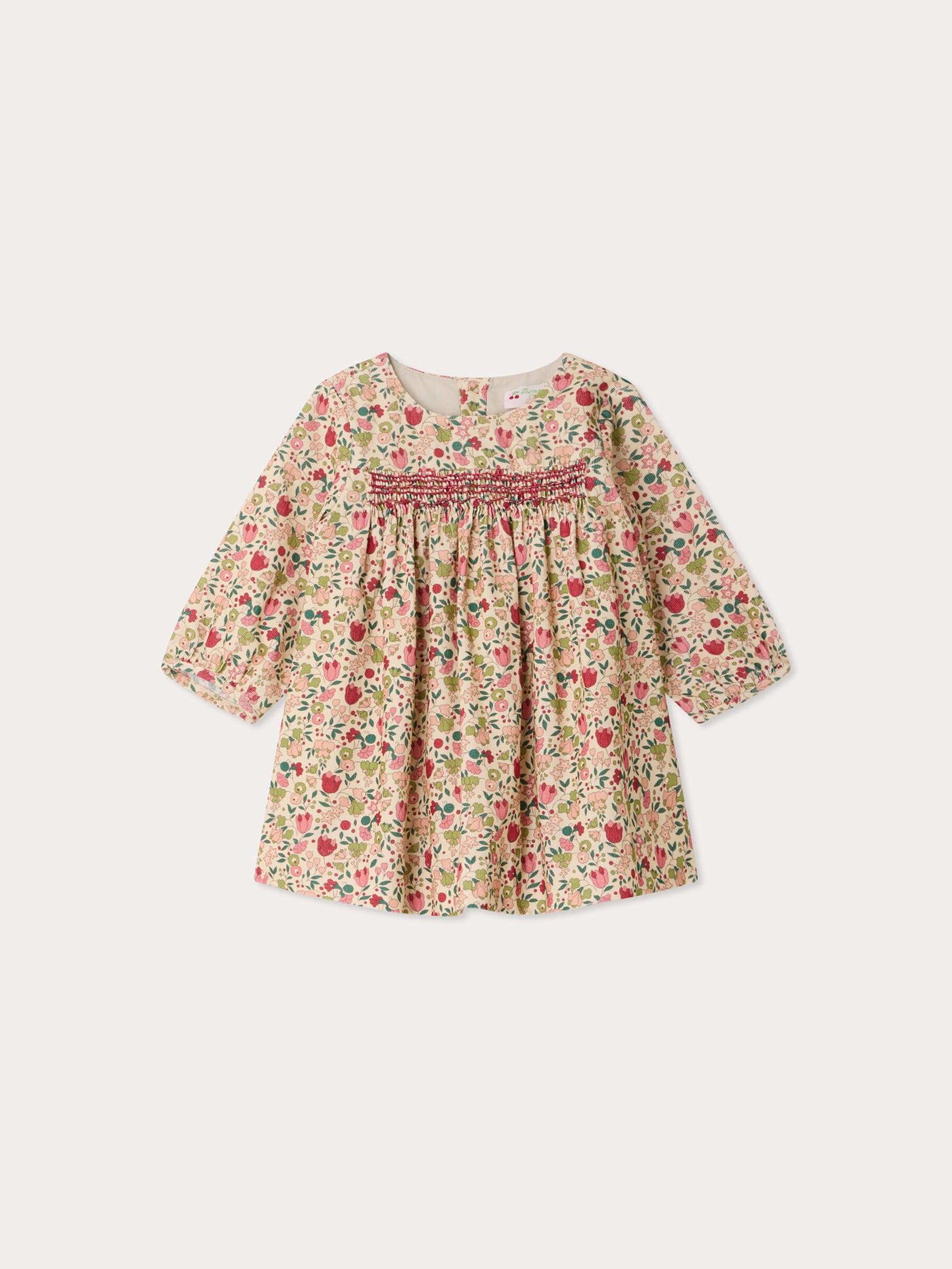 Félicie baby dress with smocking and hand embroidery