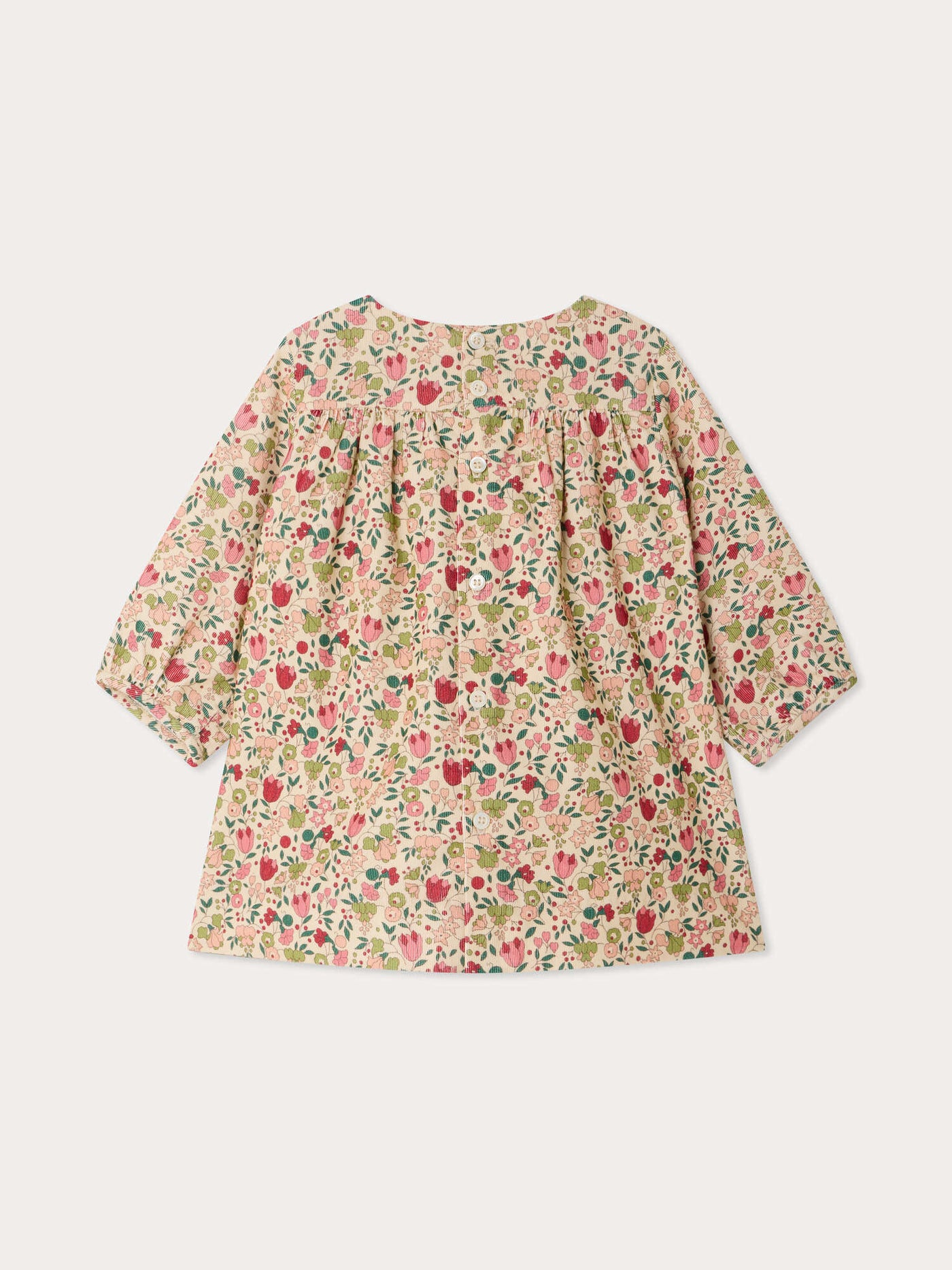 Félicie baby dress with smocking and hand embroidery