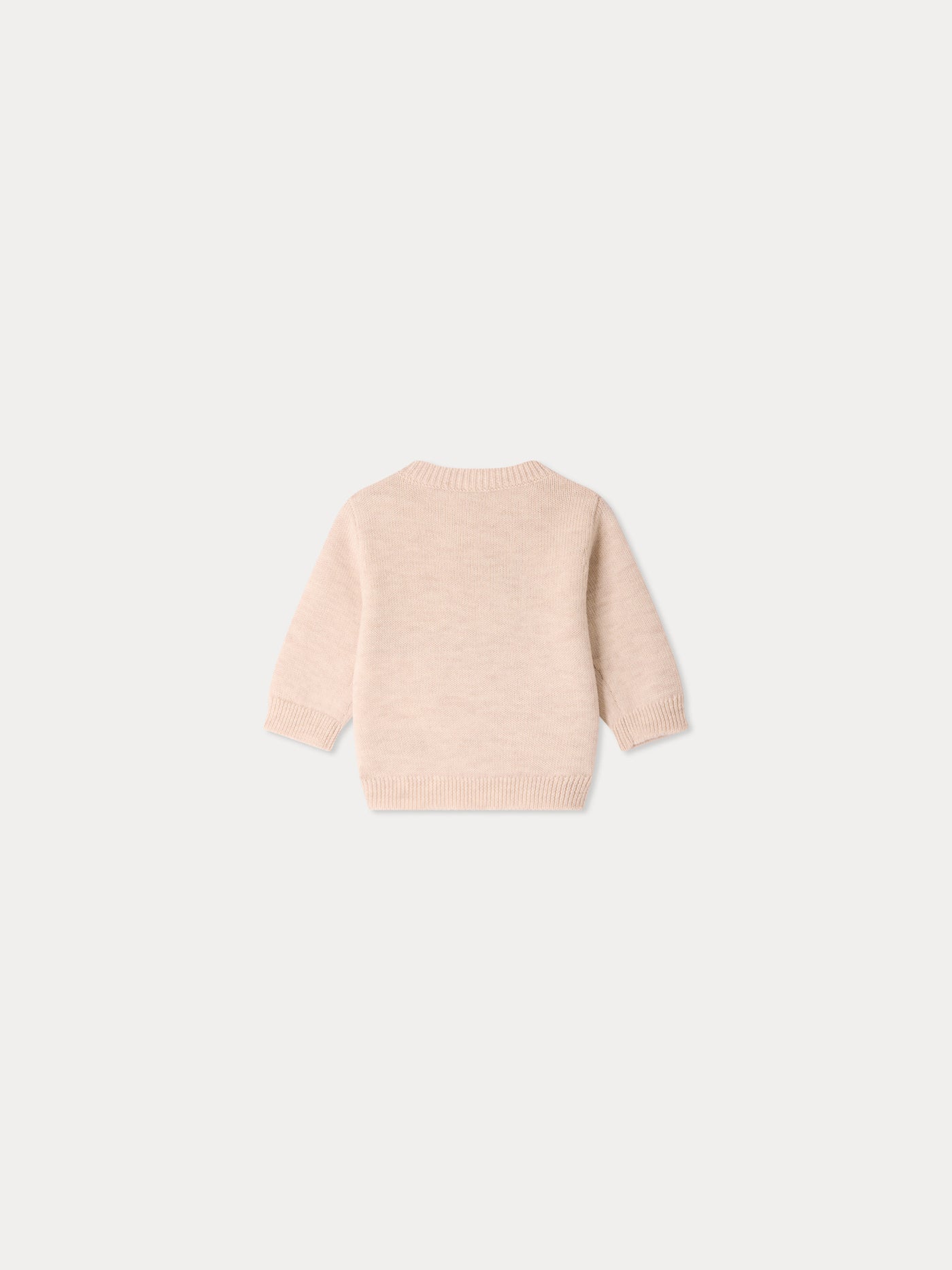 Almire baby sweater with hand embroidered painter's workshop