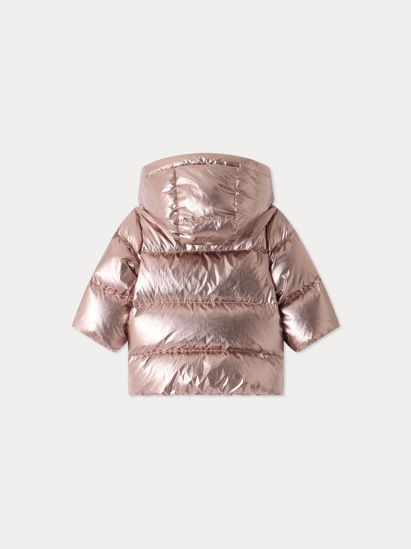 Baby padded jacket Bozen water-repellent metallic with hood