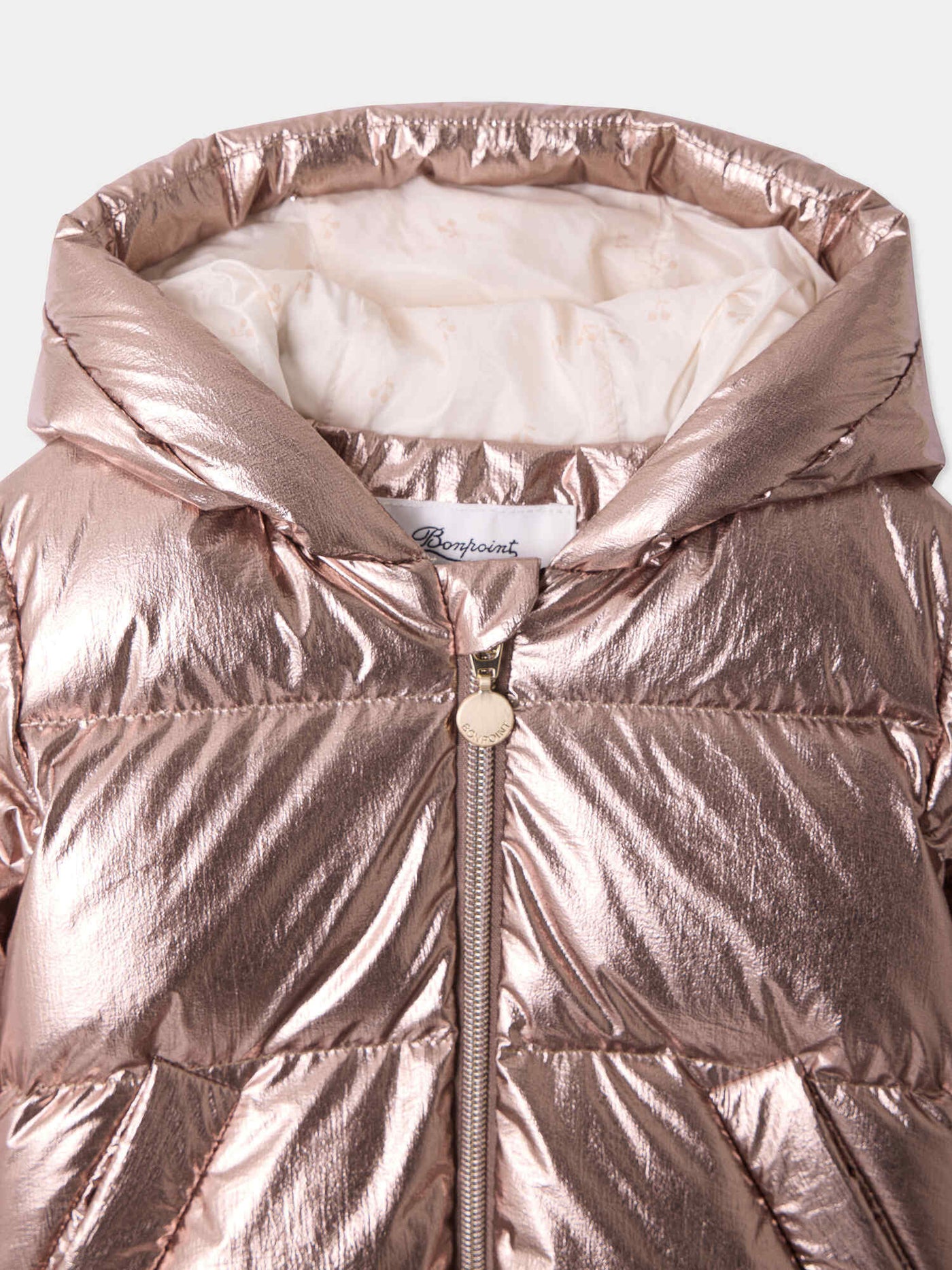 Baby padded jacket Bozen water-repellent metallic with hood