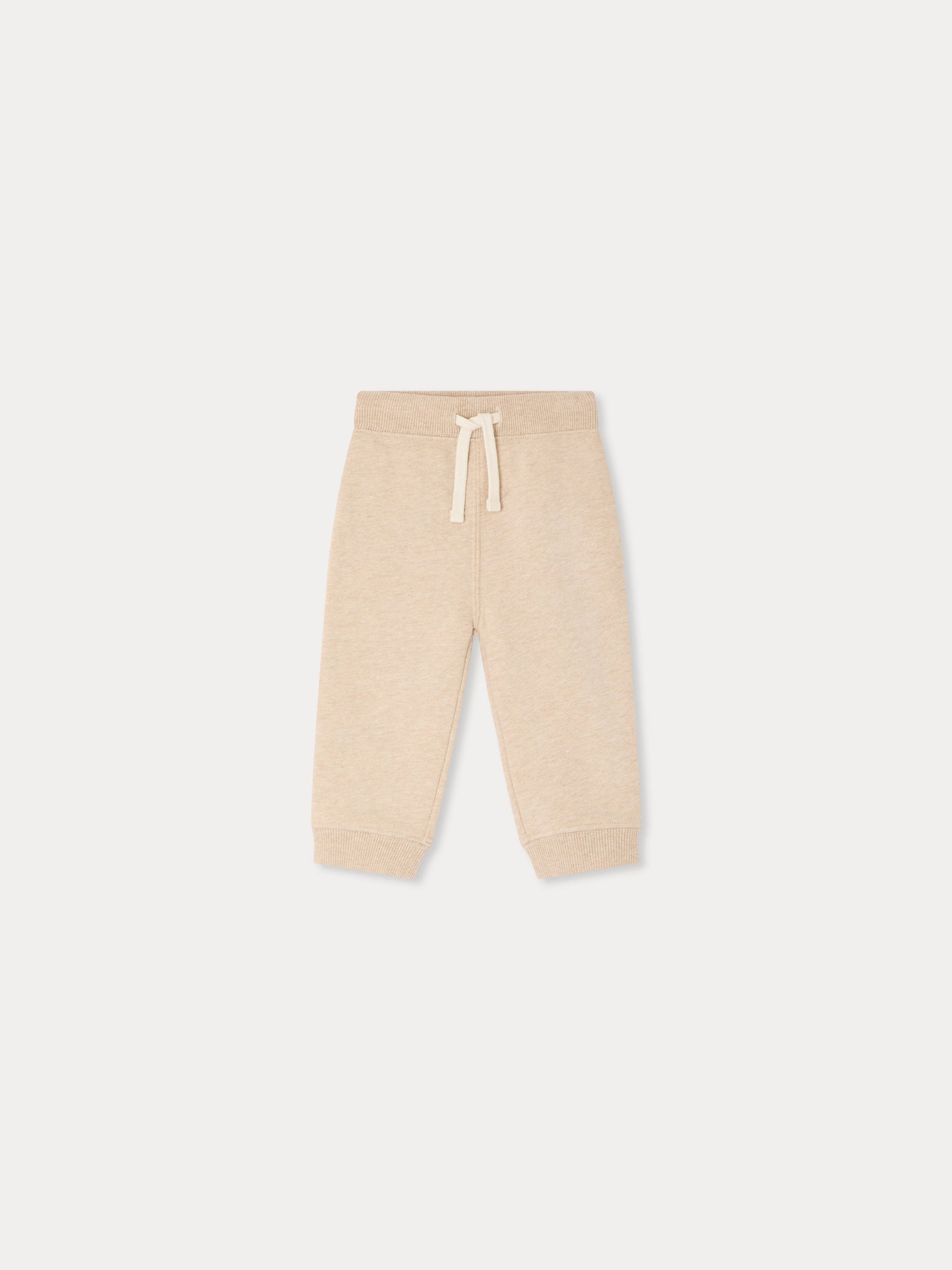 Bambo baby beige jogging bottoms in organic cotton