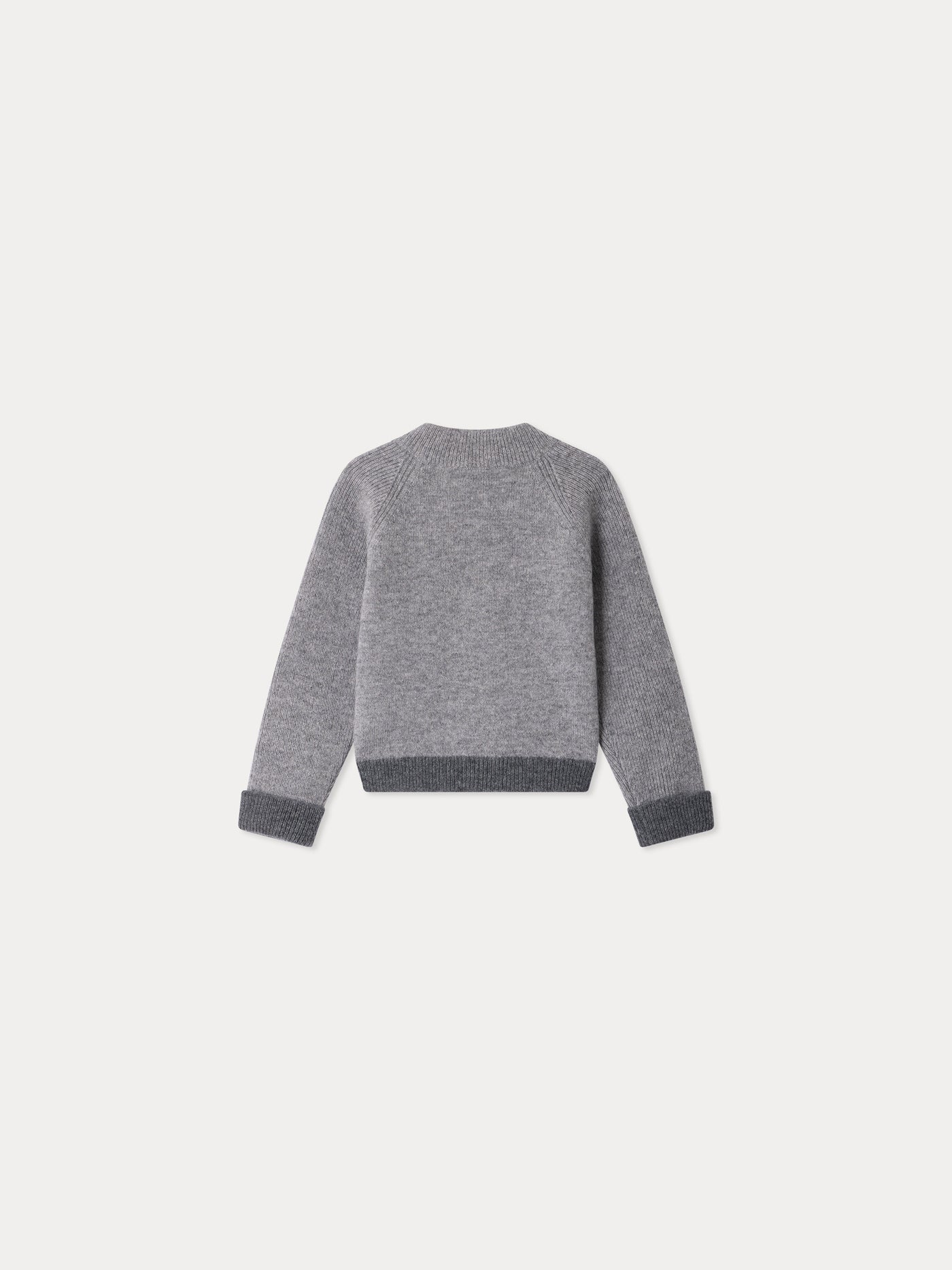 Thylio baby cardigan with stand collar in cashmere