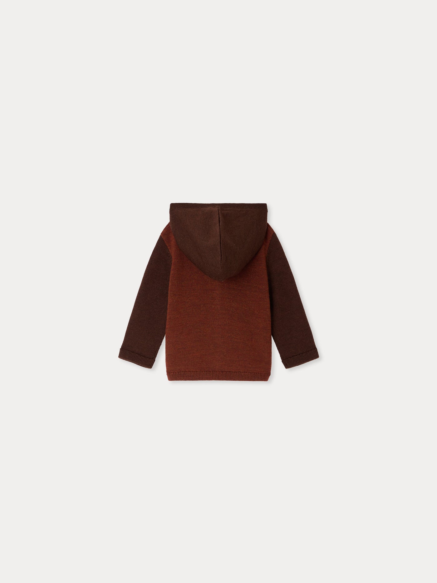Alexandros baby zipped cardigan with wool hood
