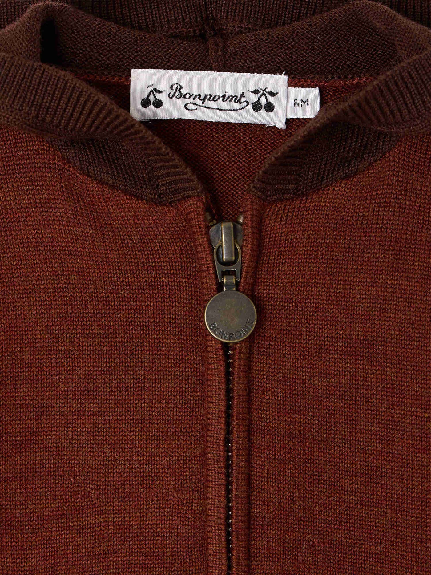 Alexandros baby zipped cardigan with wool hood
