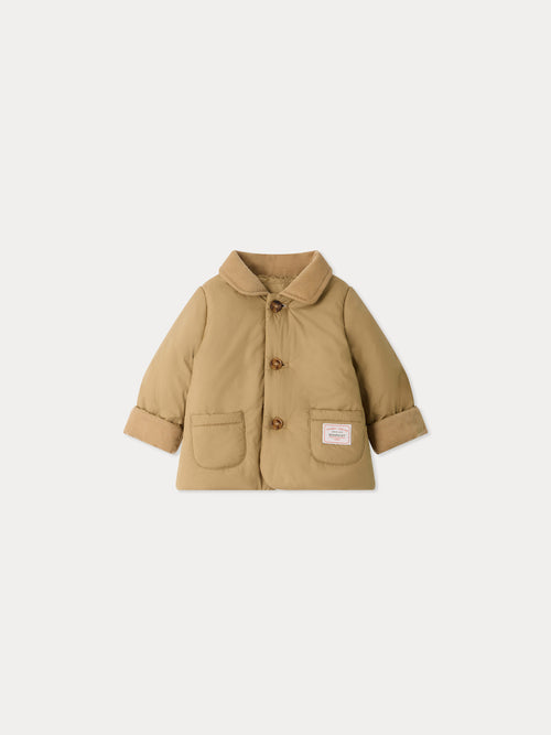 Joseph baby quilted jacket with velvet collar