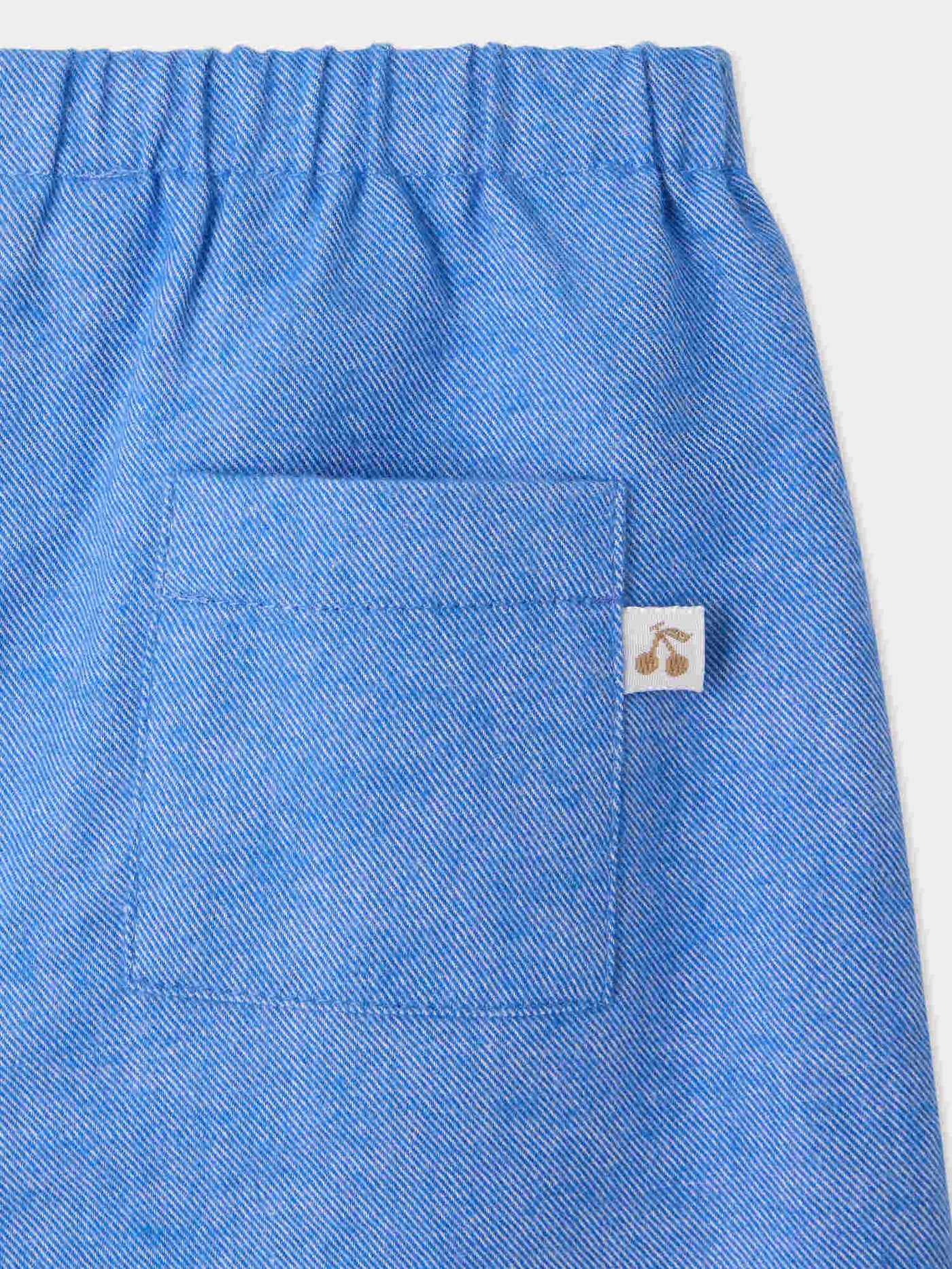 Dandy blue baby trousers in organic cotton