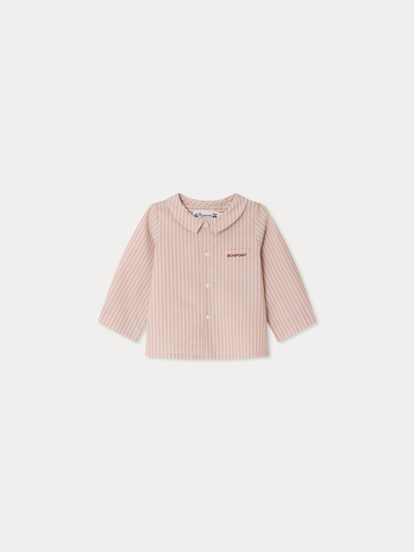 Boubou baby striped shirt in organic cotton