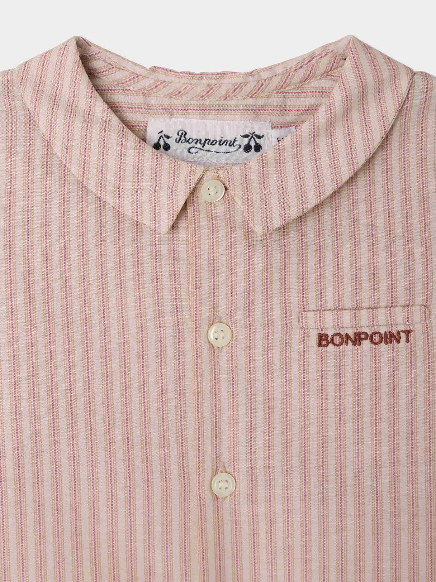 Boubou baby striped shirt in organic cotton