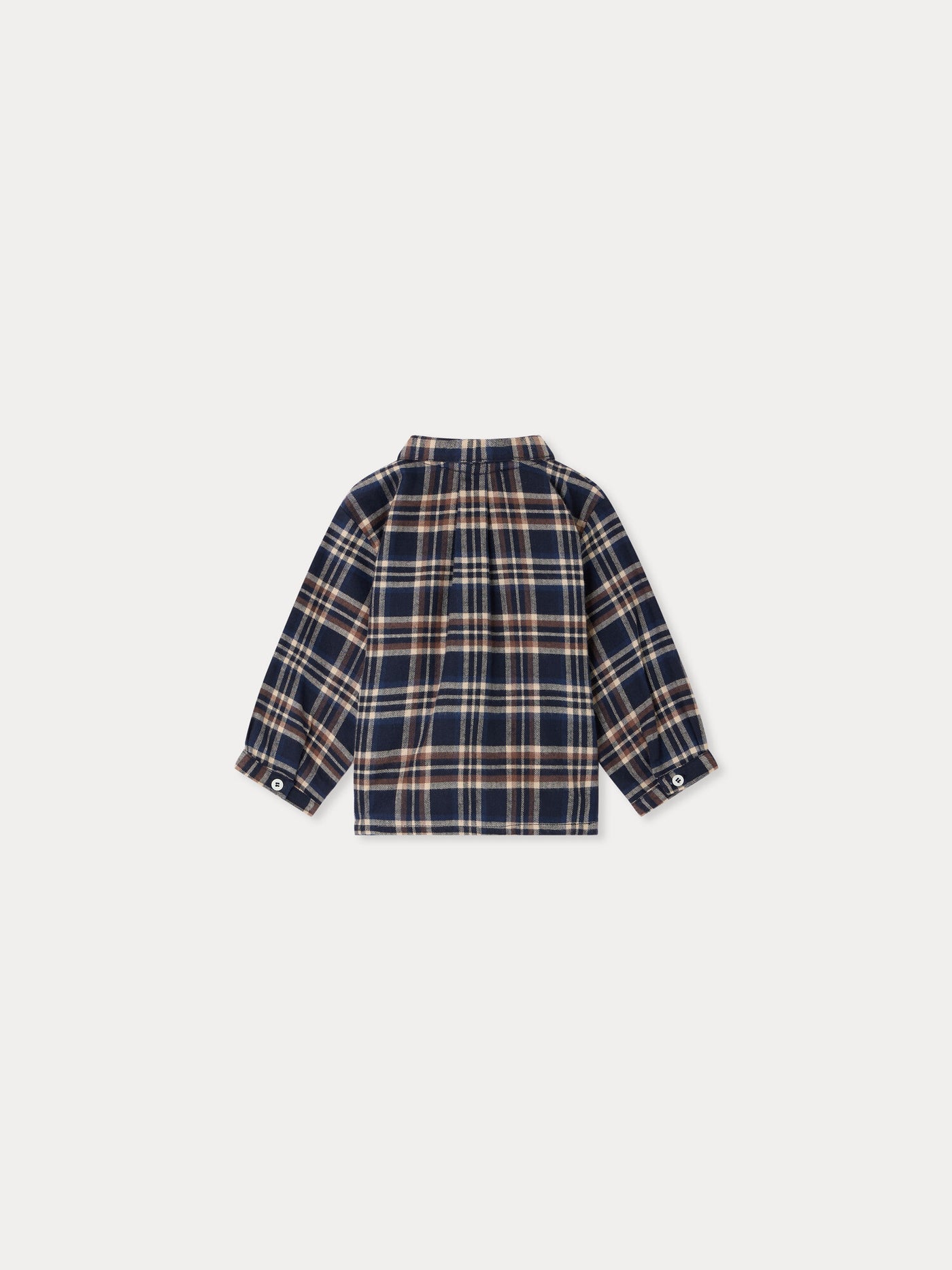 Nathan baby checked shirt in organic cotton