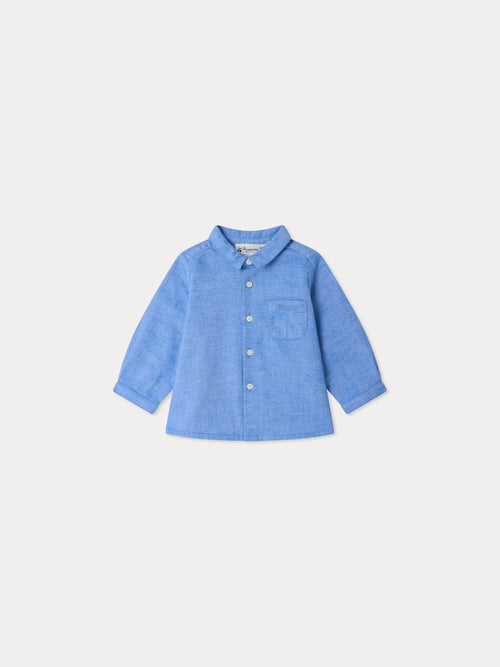 Malo baby shirt with embroidered pocket in organic cotton