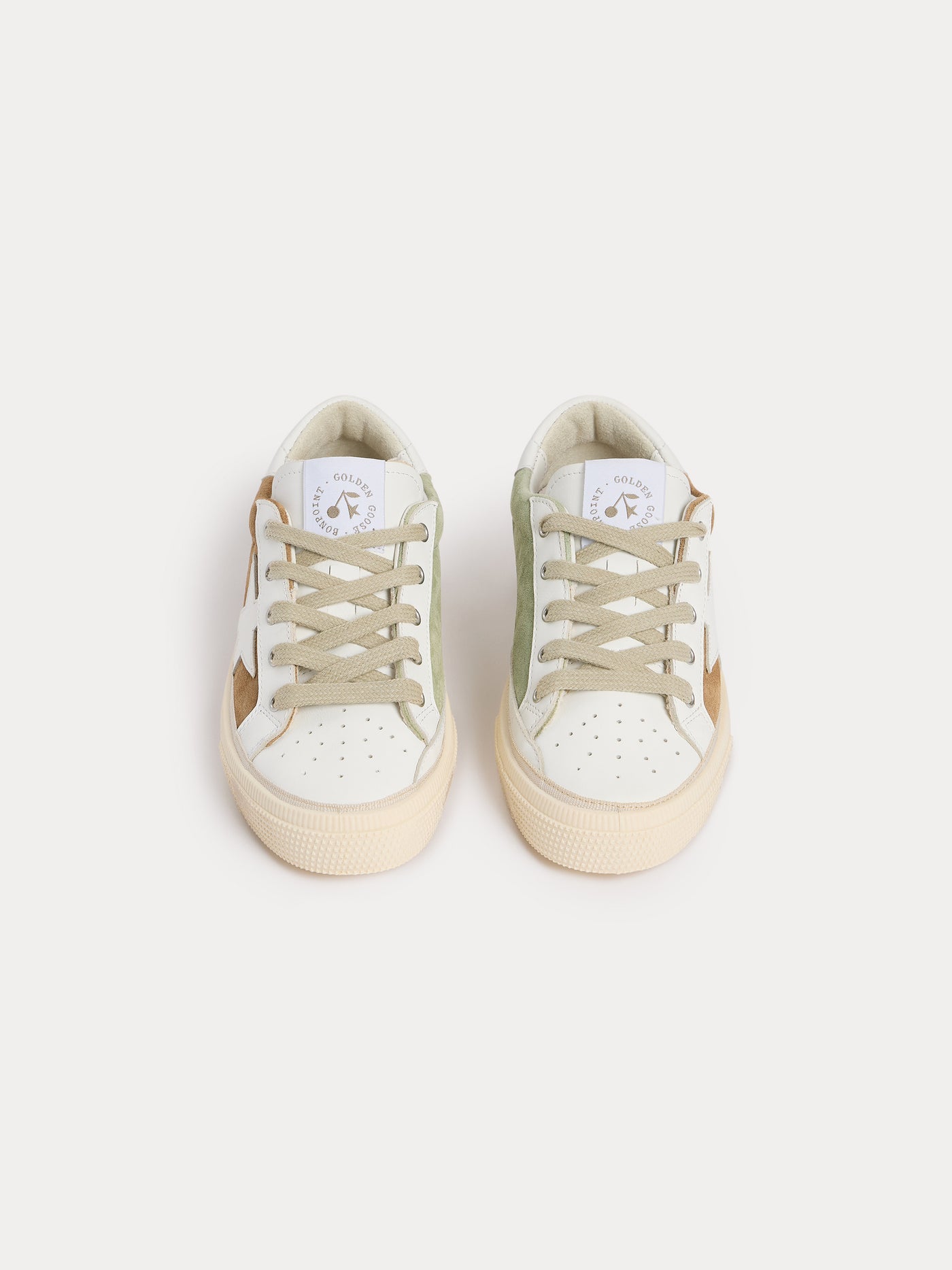 Bonpoint x Golden Goose beige May baby sneakers