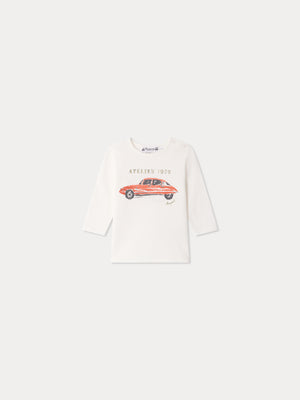Tahsin baby t-shirt with car print in organic cotton