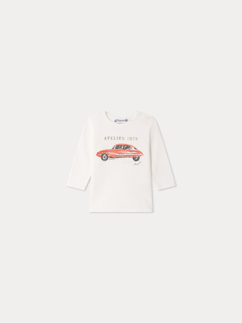Tahsin baby t-shirt with car print in organic cotton
