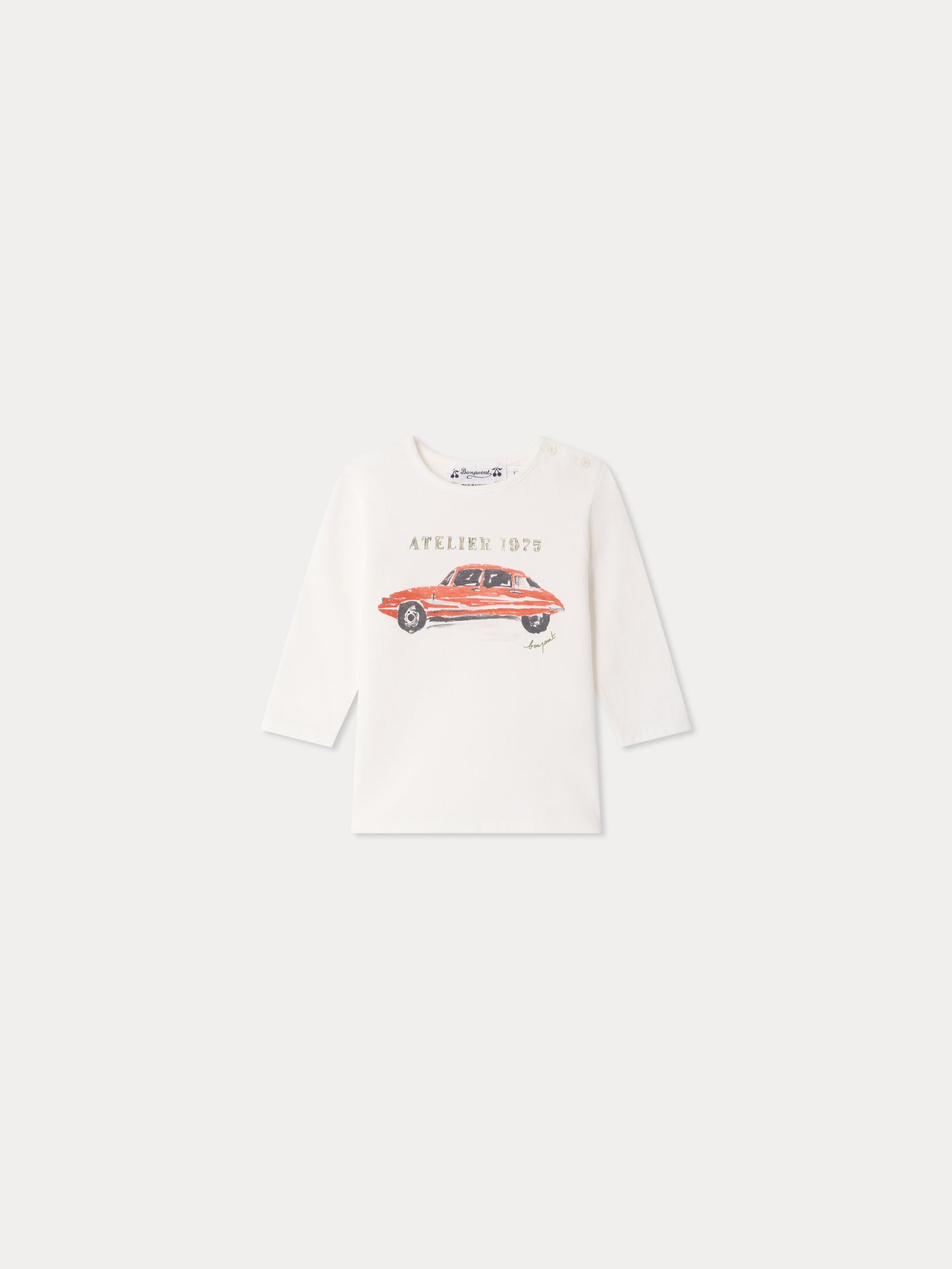 Tahsin baby t-shirt with car print in organic cotton