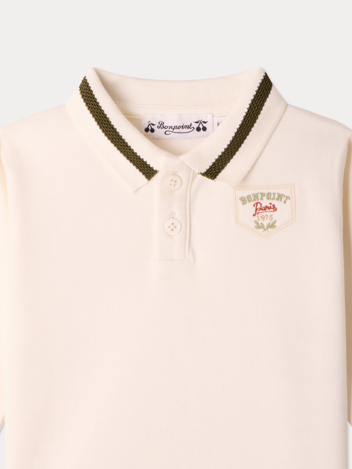 Mino baby polo shirt in jersey embroidered with coat of arms
