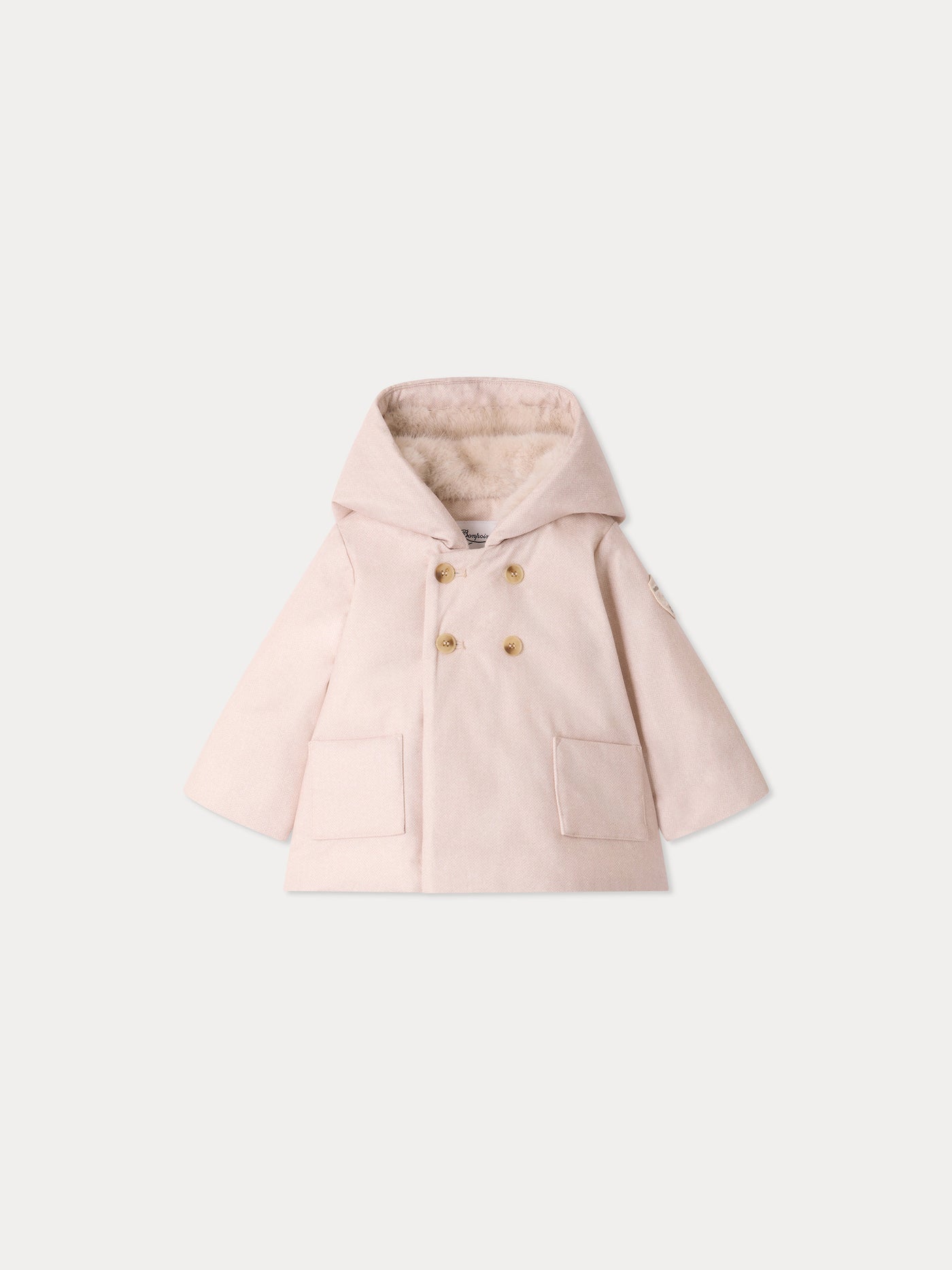 Misha baby coat padded water-repellent and waterproof with cross-button closure