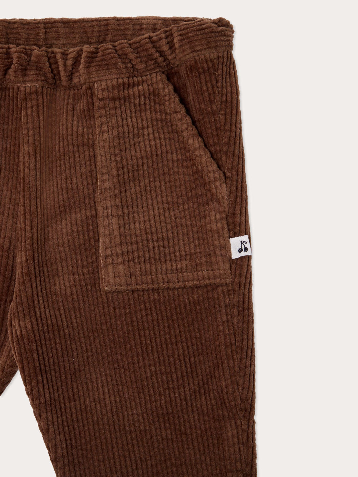 Thursday baby trousers in liquorice organic cotton