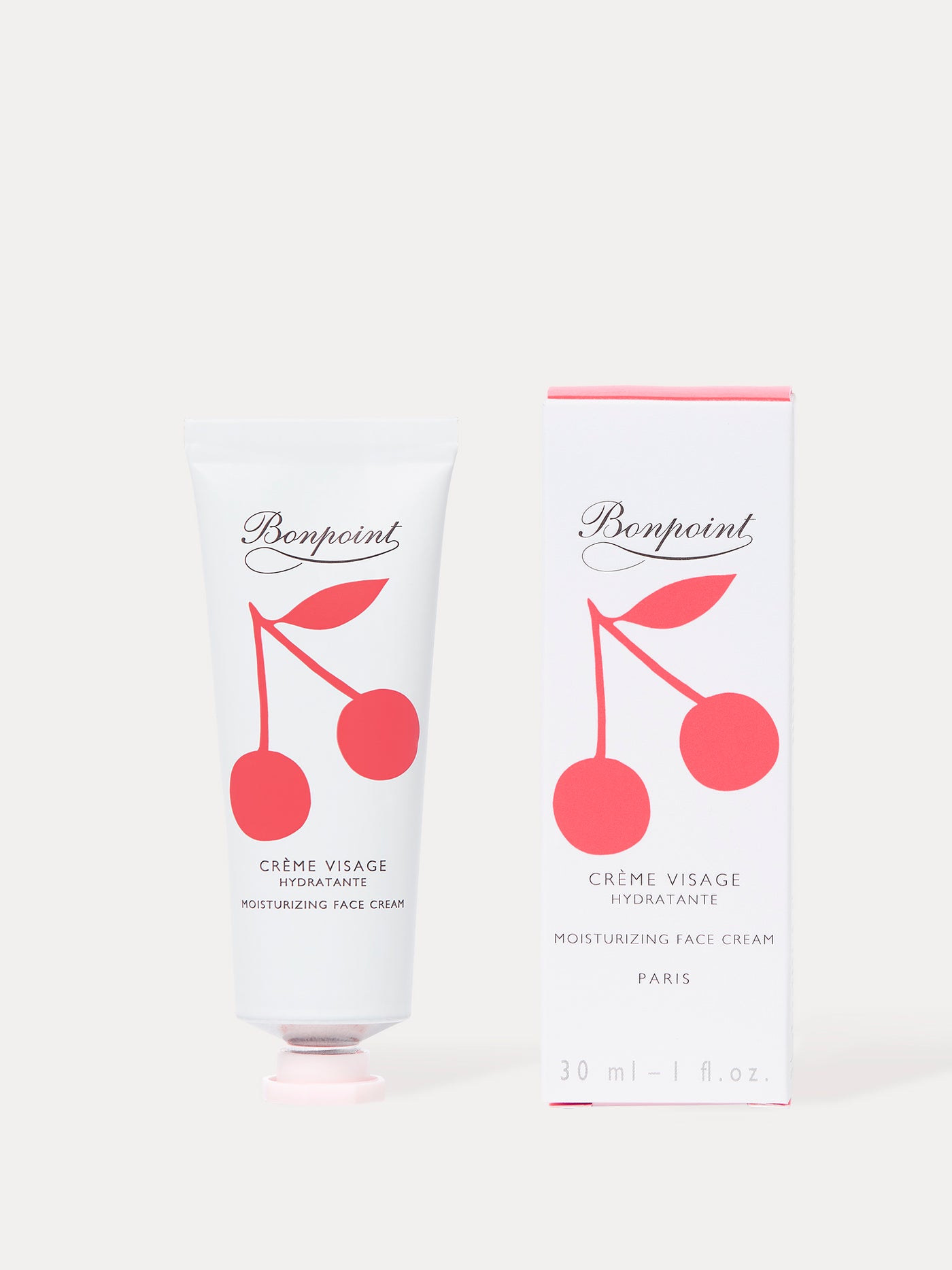 Moisturizing face cream tube neon pink 30 ml