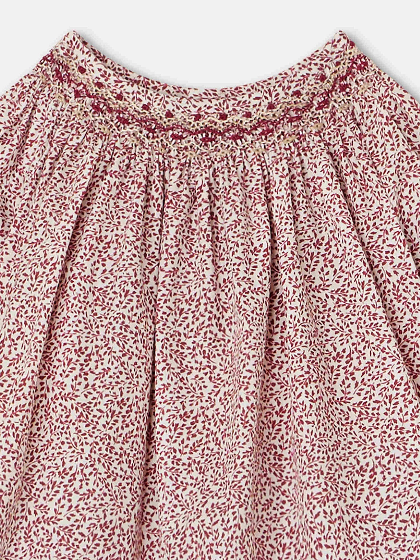 Griotte Smocked Blouse ruby