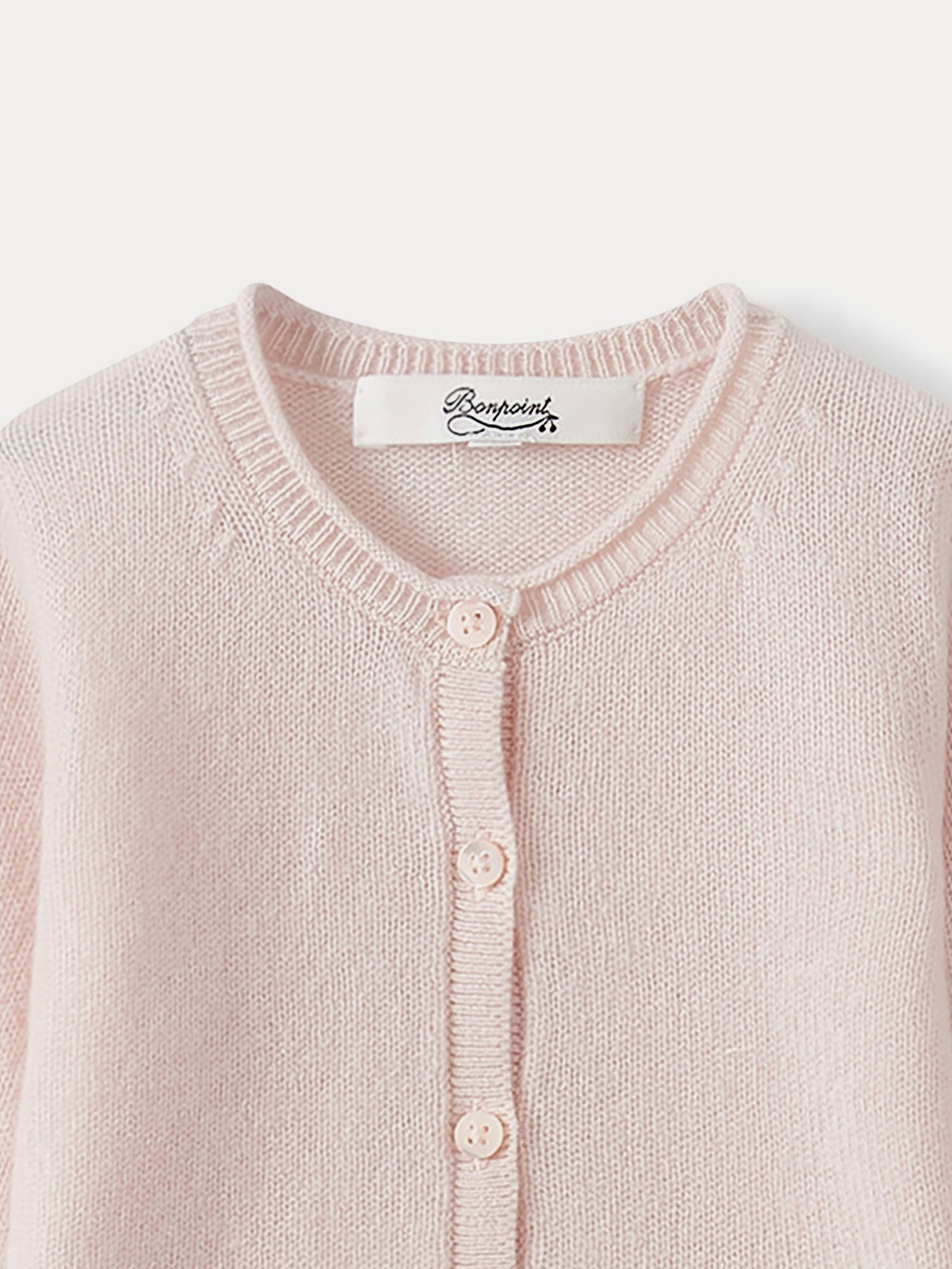 Cashmere Cardigan for Baby pale pink Bonpoint