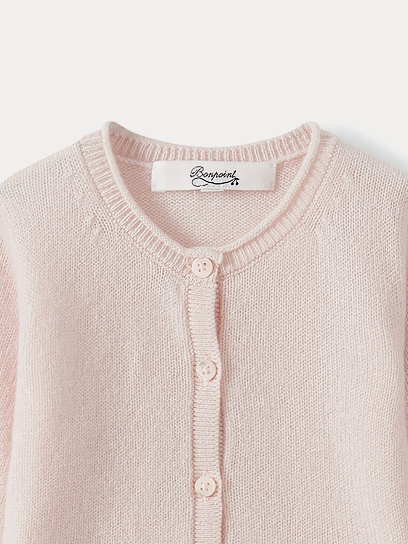 Cashmere Cardigan for Baby pale pink