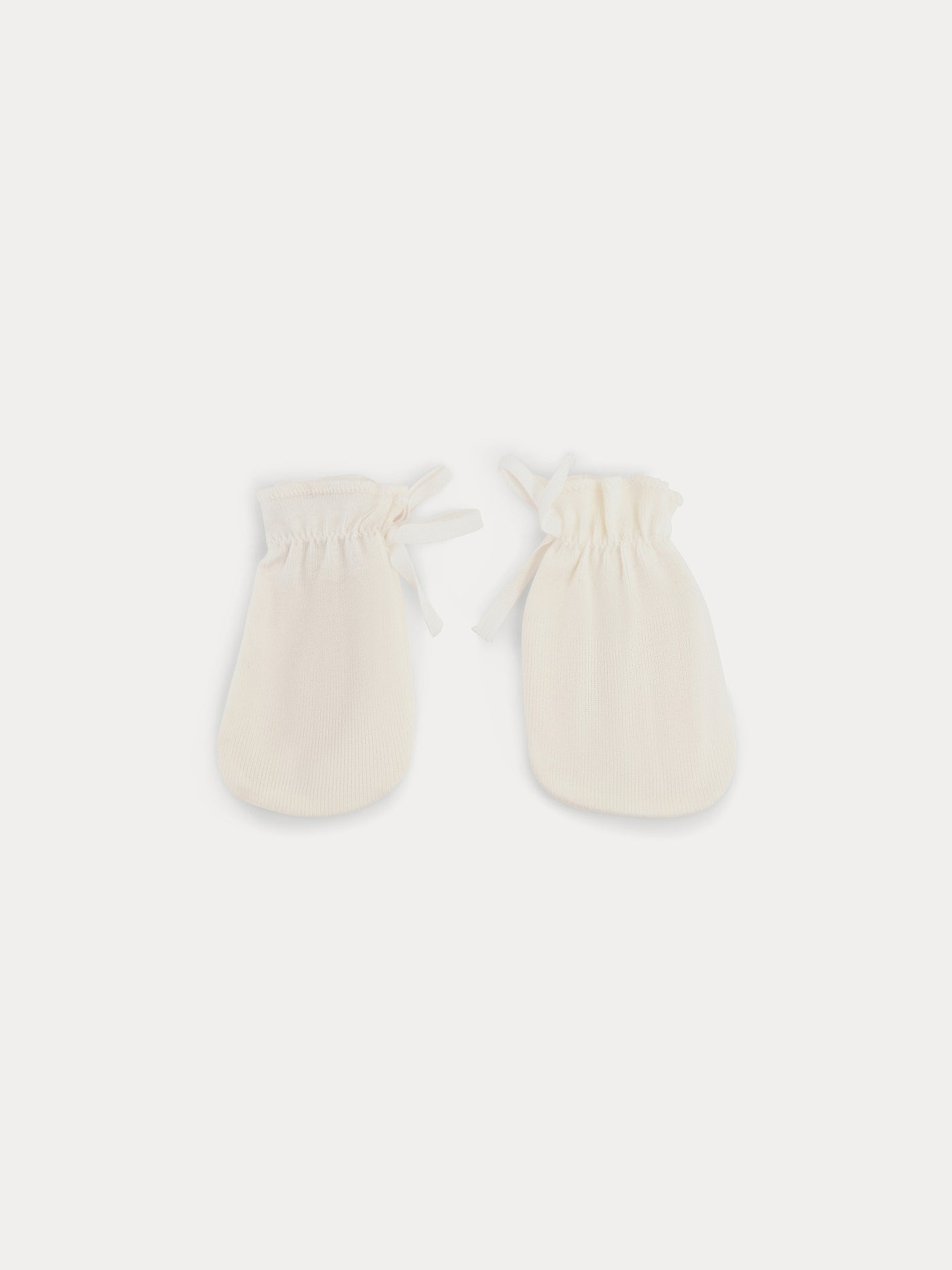 Organic cotton mittens milk white