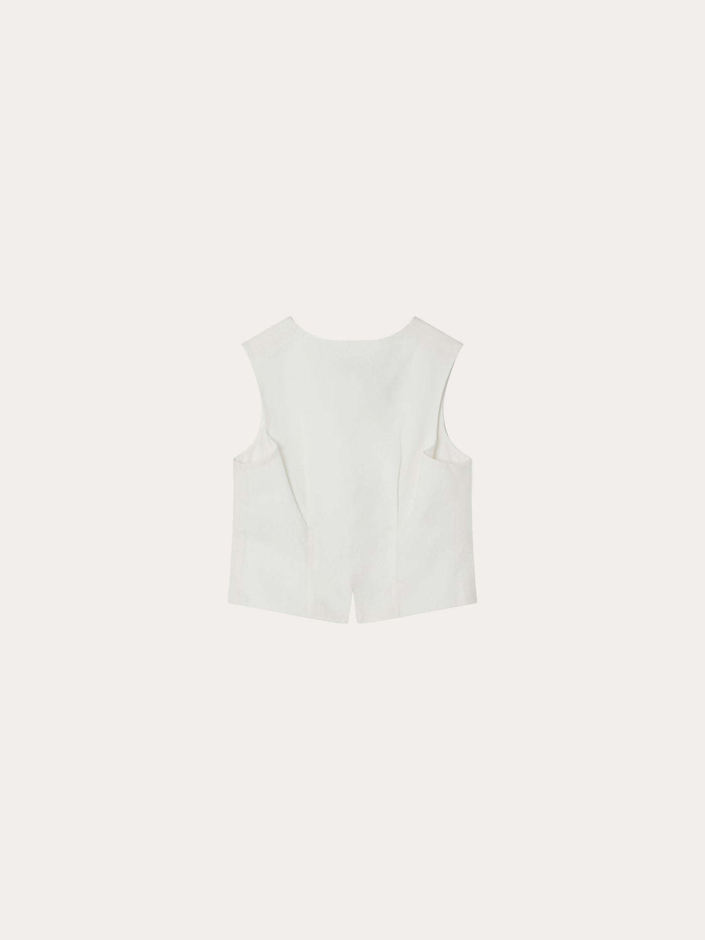 Linen and Cotton Dressy Vest for Boys milk white