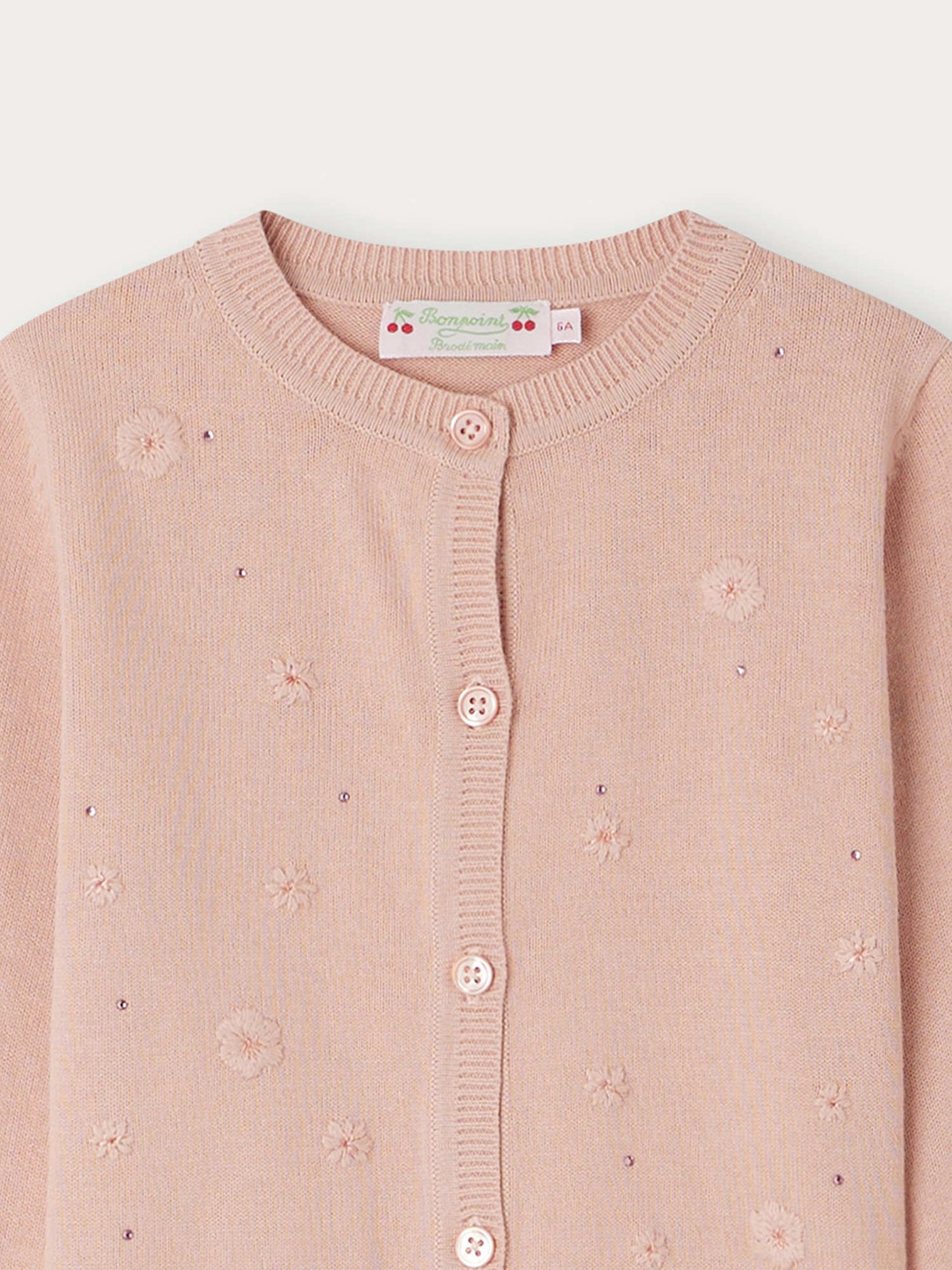 Francille Cardigan silkscreen pink tea