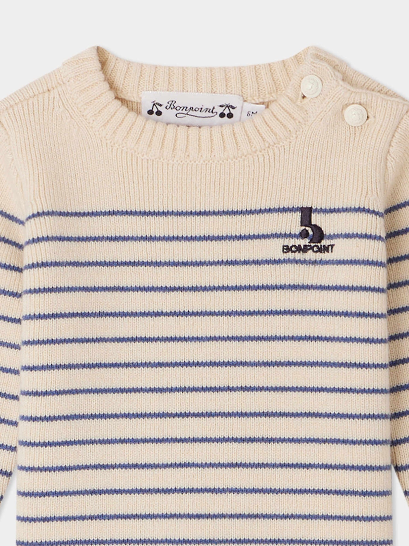 Aleksi Sweater sea blue stripes