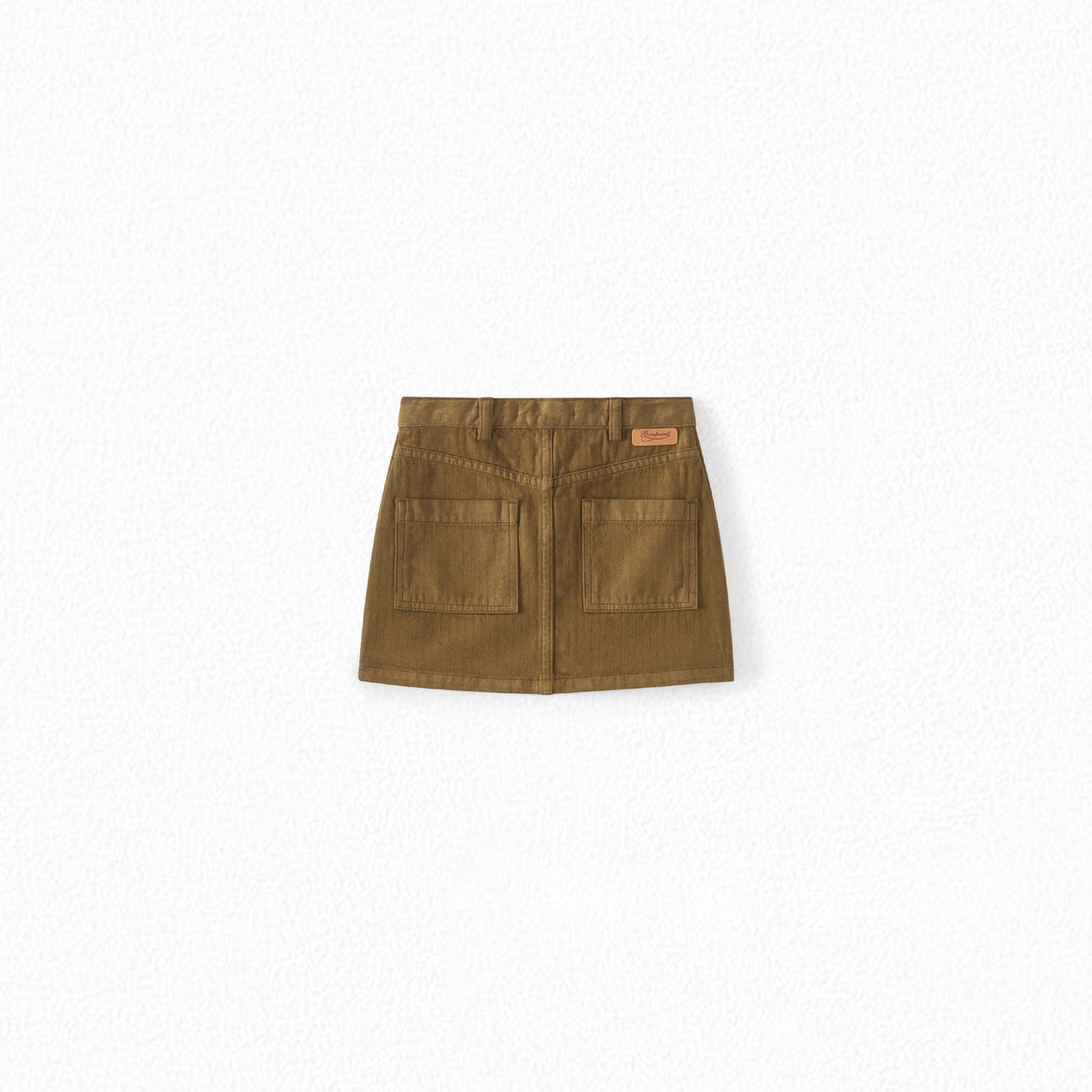 Mini Skirt with Snap Buttons for Girls light khaki