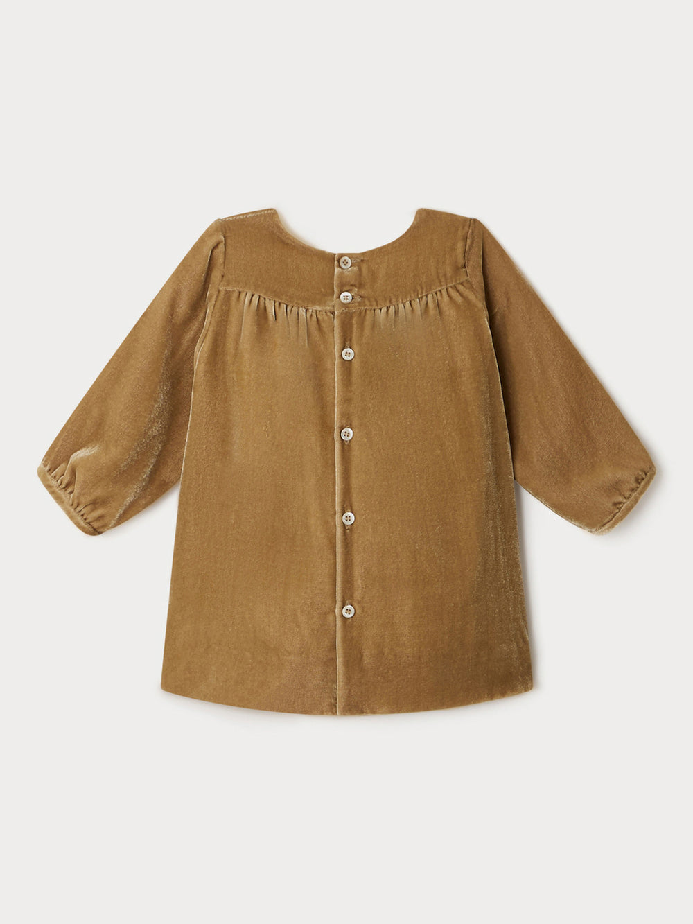 Félicie Smocked Dress beige
