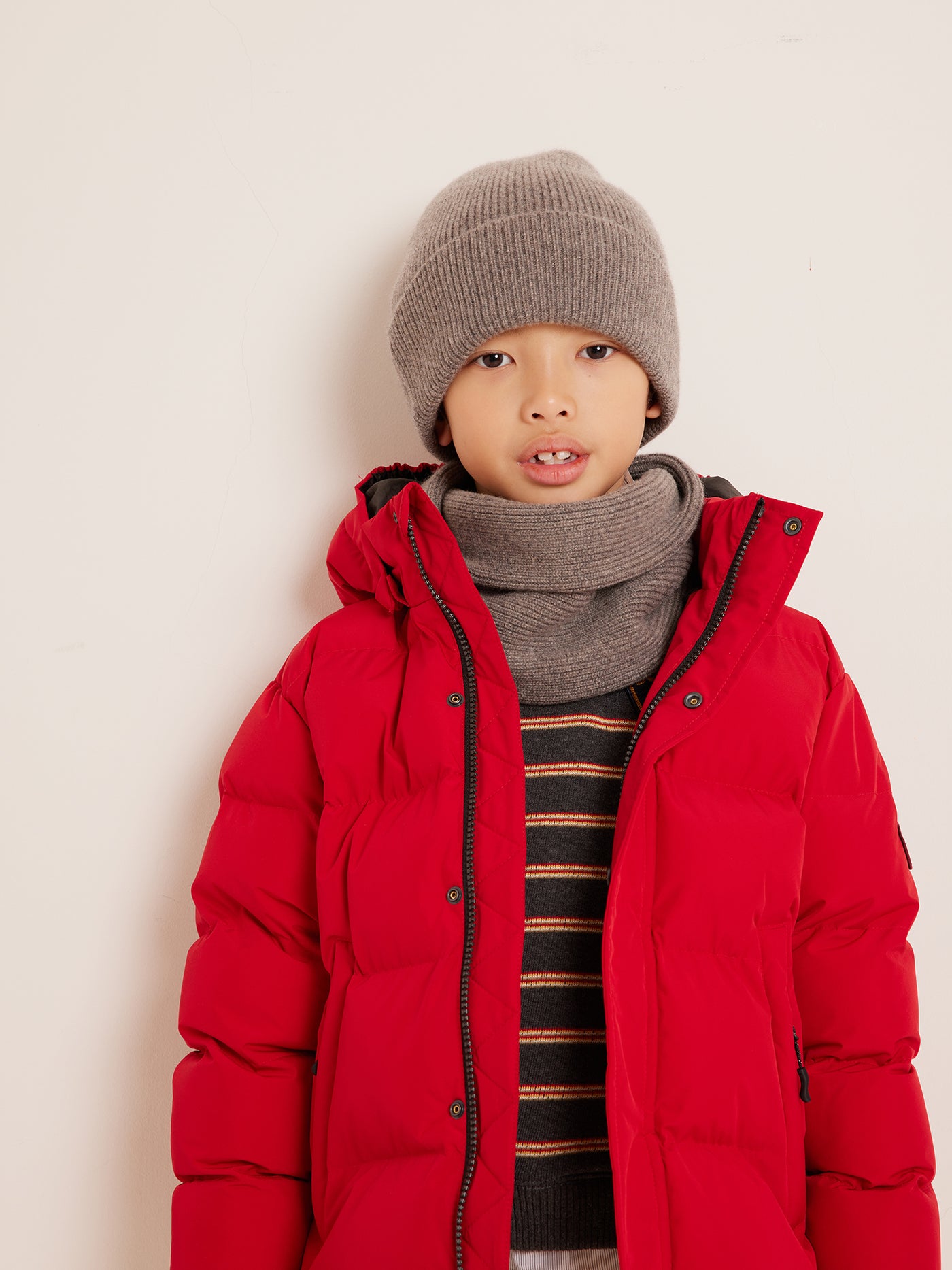 Tatodine Ribbed Snood brown