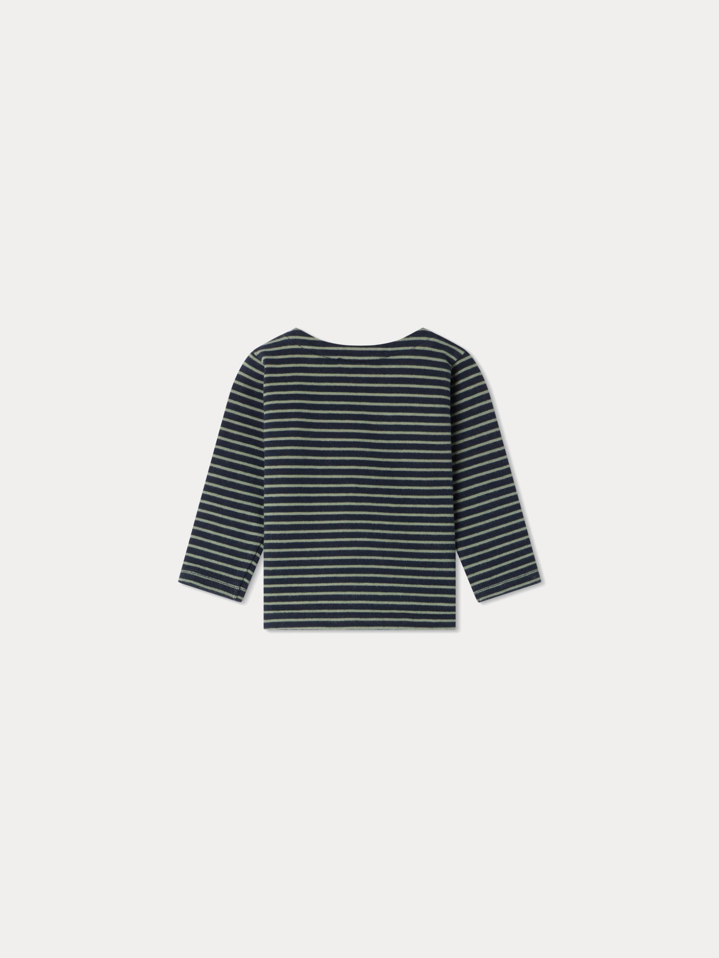 Baudelaire T-Shirt celadon green stripes