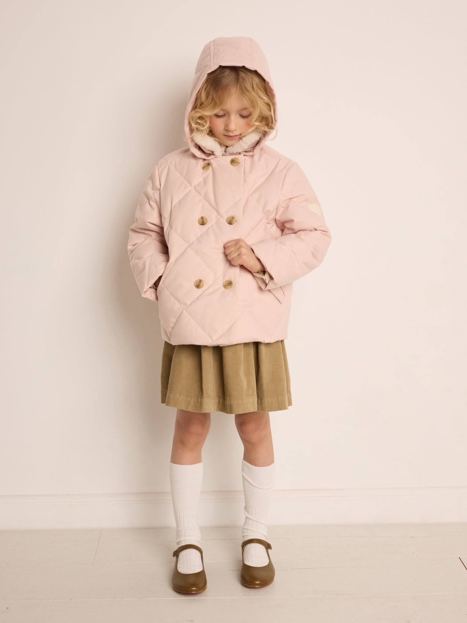 Baby pink bubble coat sale