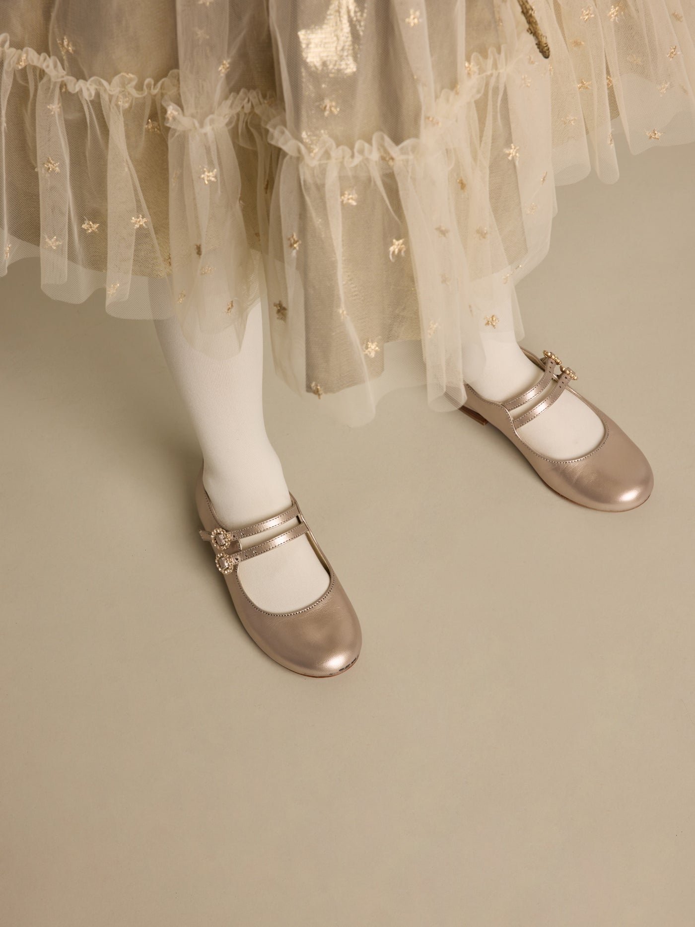 Tam Mary-Jane Shoes golden white